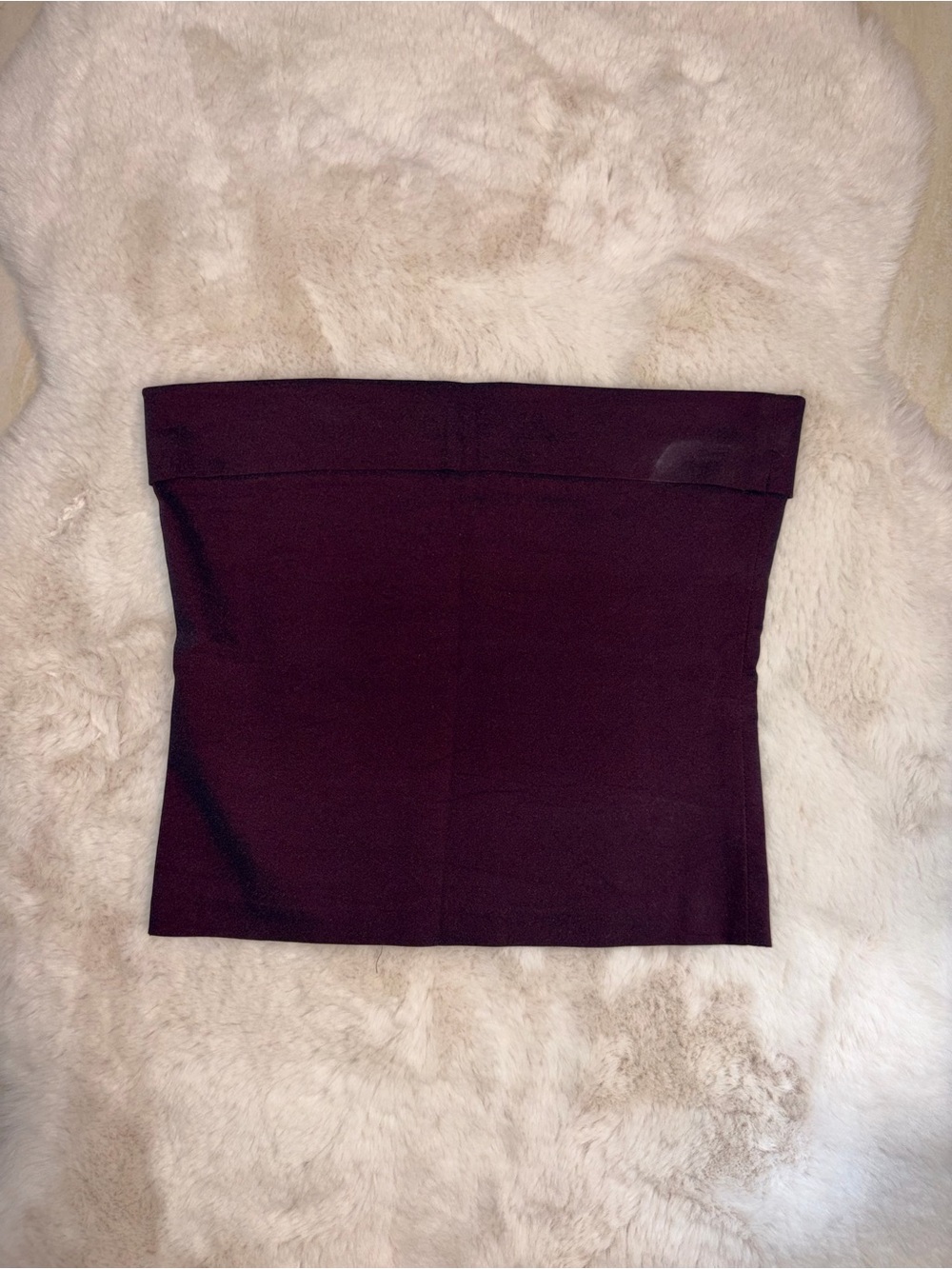 Reflective Dark Purple/Black Stretchy Strapless Tube Top - M